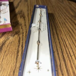 Mia Fiore Sterling Silver.925 Bracelet Triple Strand Stationary Beaded 7”